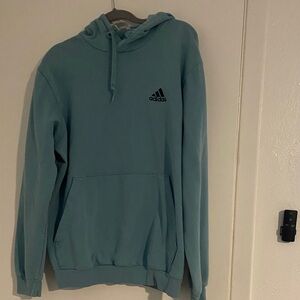adidas Teal Pullover Hoodie with Chest Logo
